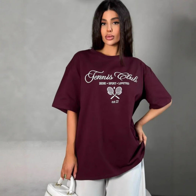 Unisex Cotton Graphic Tee Round Neck Short Sleeve Casual
