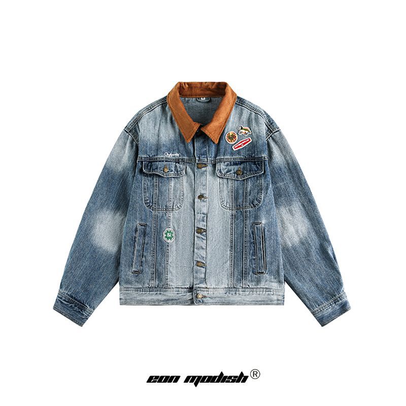 Street Style Loose Denim Jacket With High Street Personality