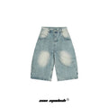 Street Style Personalized Denim Shorts Cotton Comfort Fit for Women