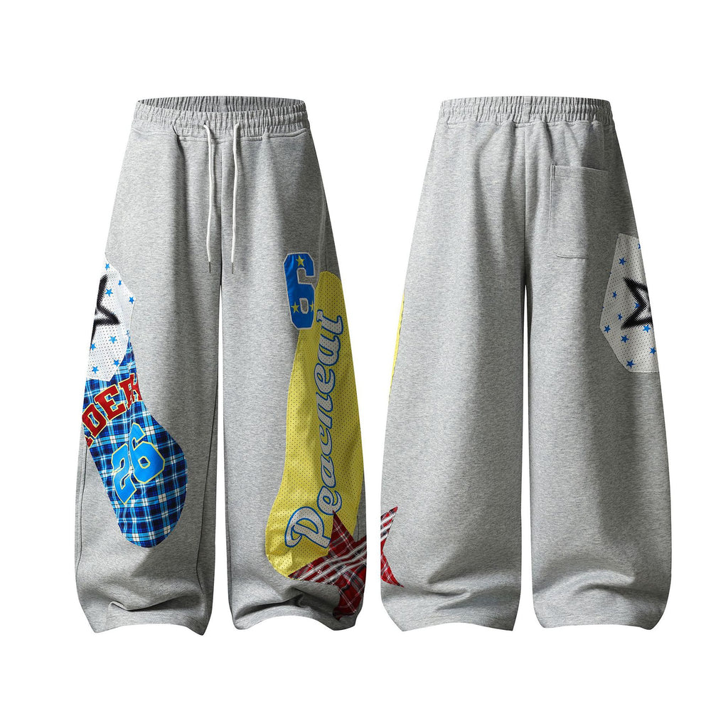 Loose Cargo Stripe Wide Leg Sweatpants For Women Casual Streetwear Cotton Pants