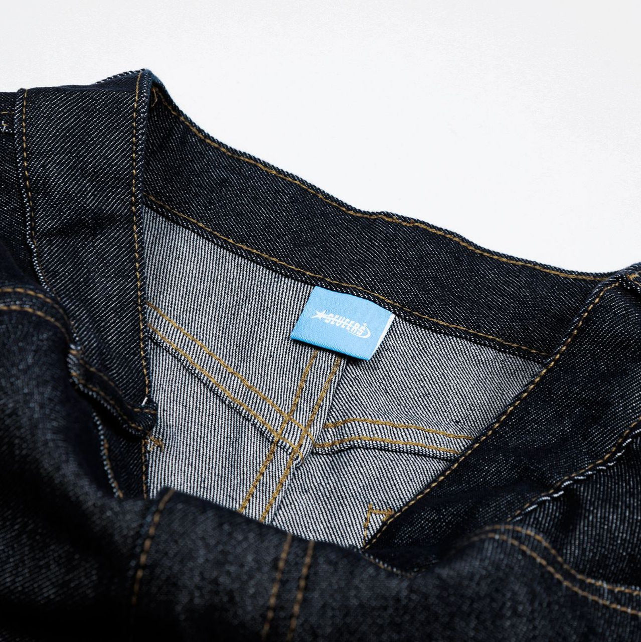 Street Style Denim Workwear Long Pants in Blue for Autumn