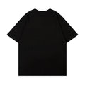 Starry Letter Print Floral Short Sleeve Shirt For Men Cotton Blend