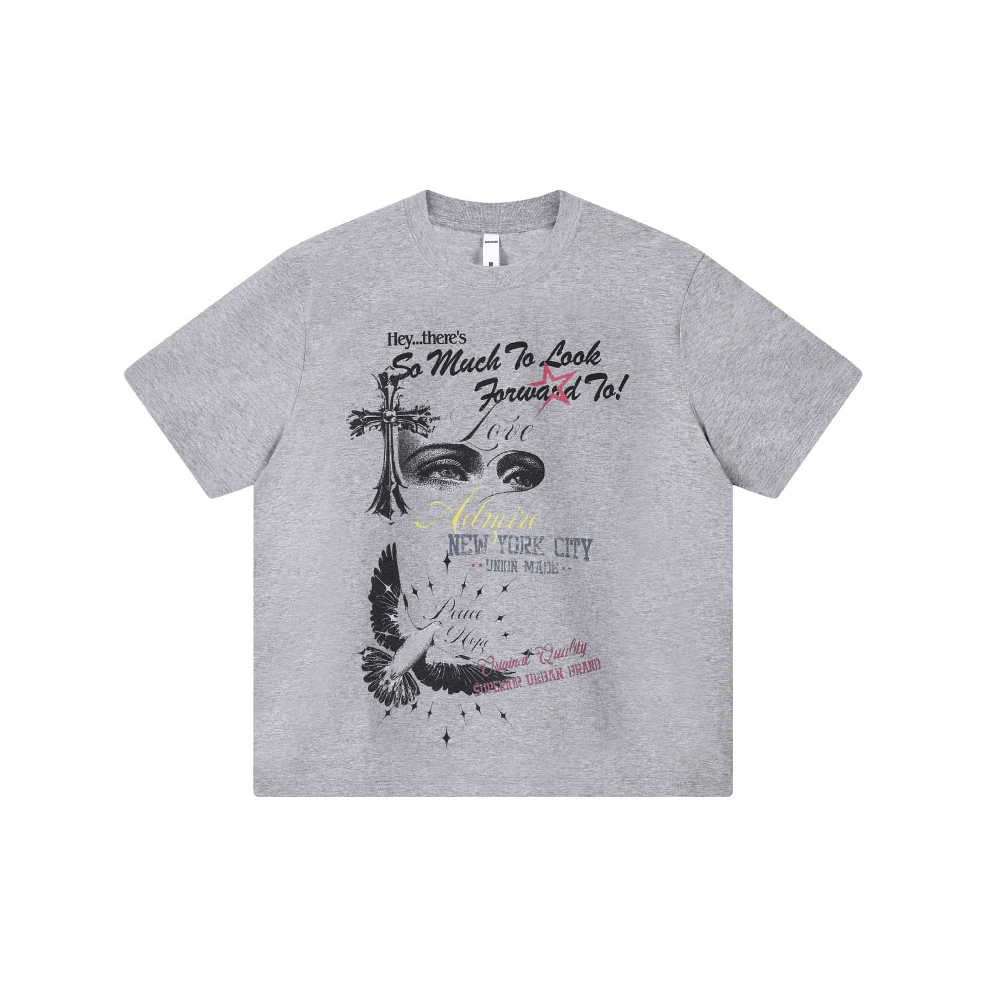 Peace Dove Floral Print Short Sleeve Shirt Cotton Blend Casual