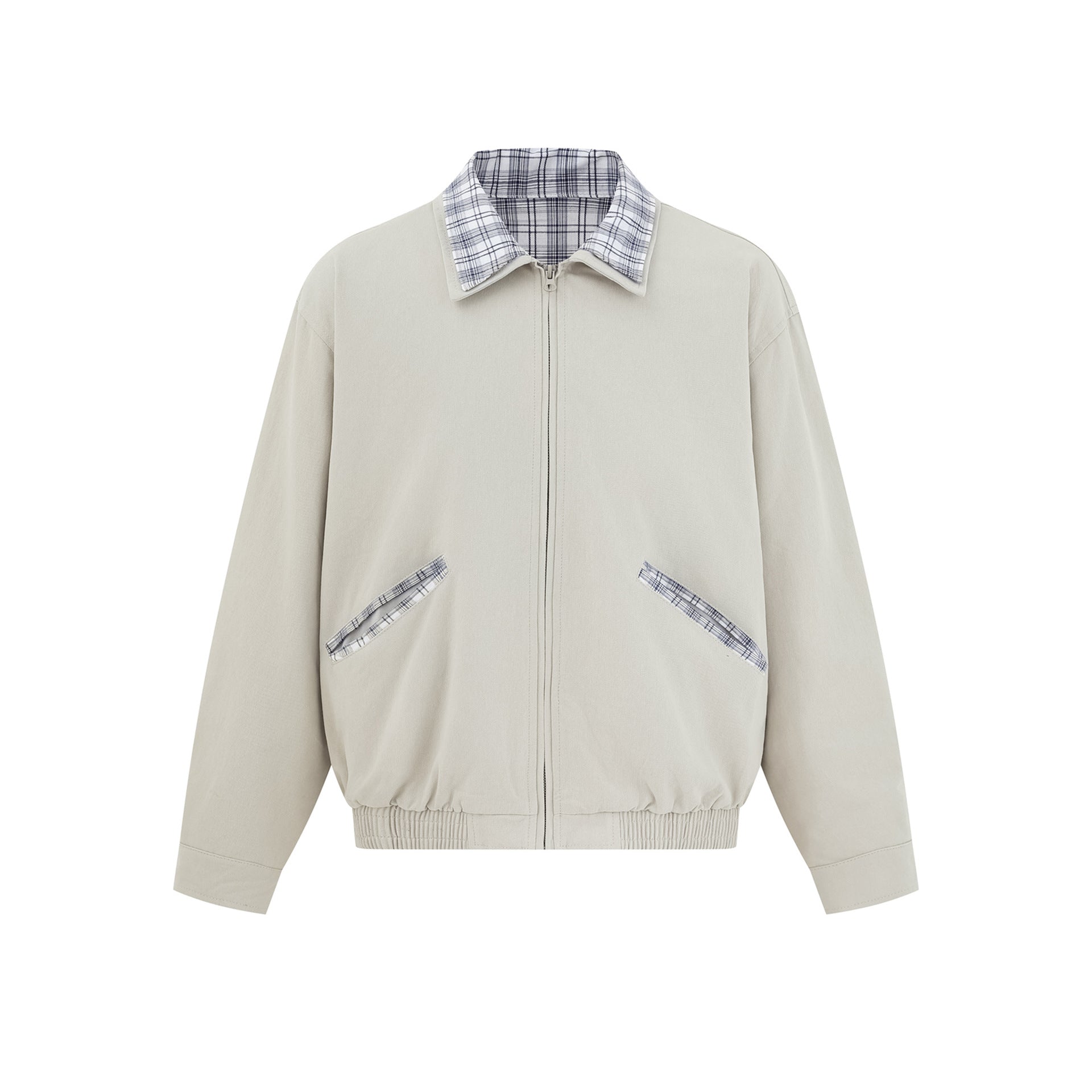 Cotton Loose Fit Jacket With Turn Down Collar Street Style Autumn Youth