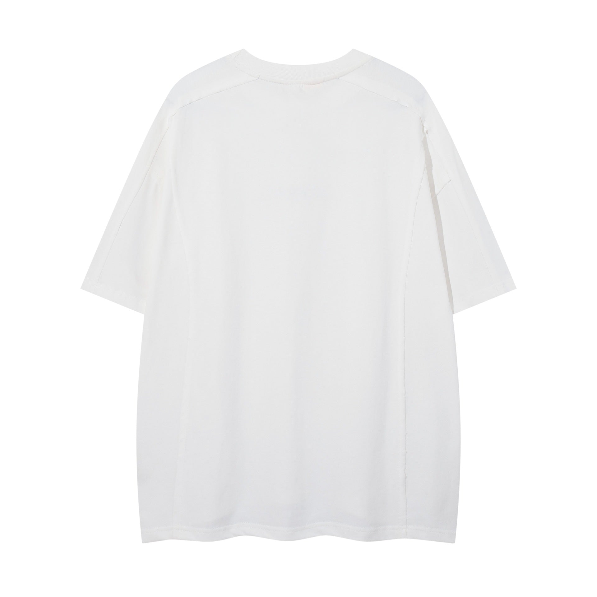 Embroidered Slogan Short Sleeve Cotton Blend Casual Tee With Floral Pattern