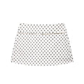 Polka Dot Belted A-Line Mini Skirt Pants For Women Casual Polyester