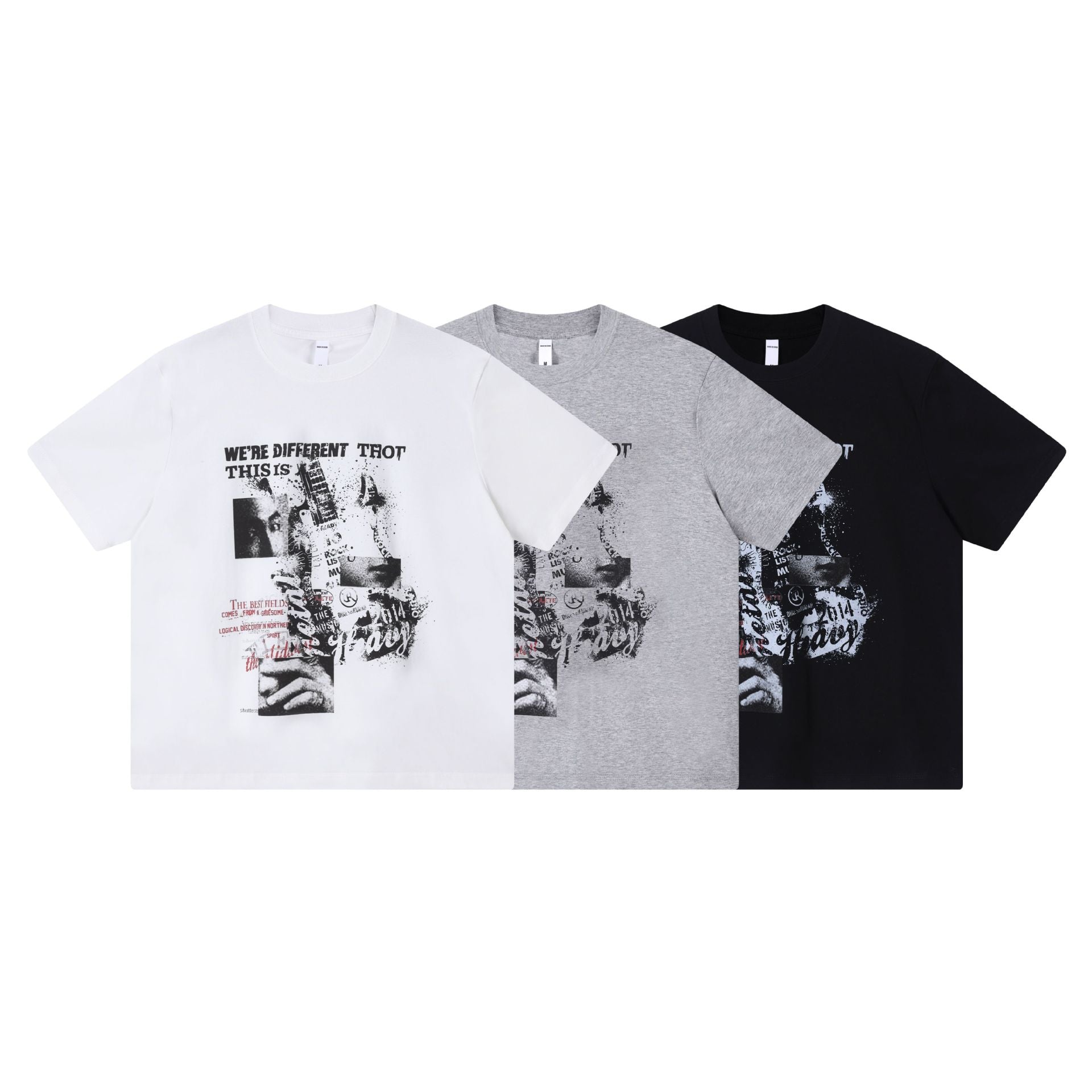 Portrait Patchwork Floral Print Short Sleeve Shirt for Men Cotton Blend