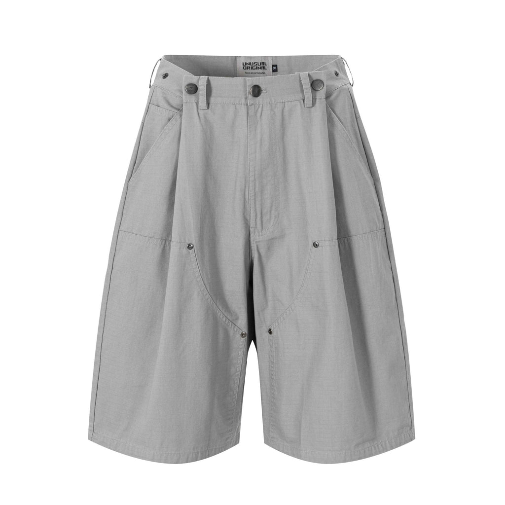 Unisex Loose Paratrooper Cargo Shorts Cotton Blend