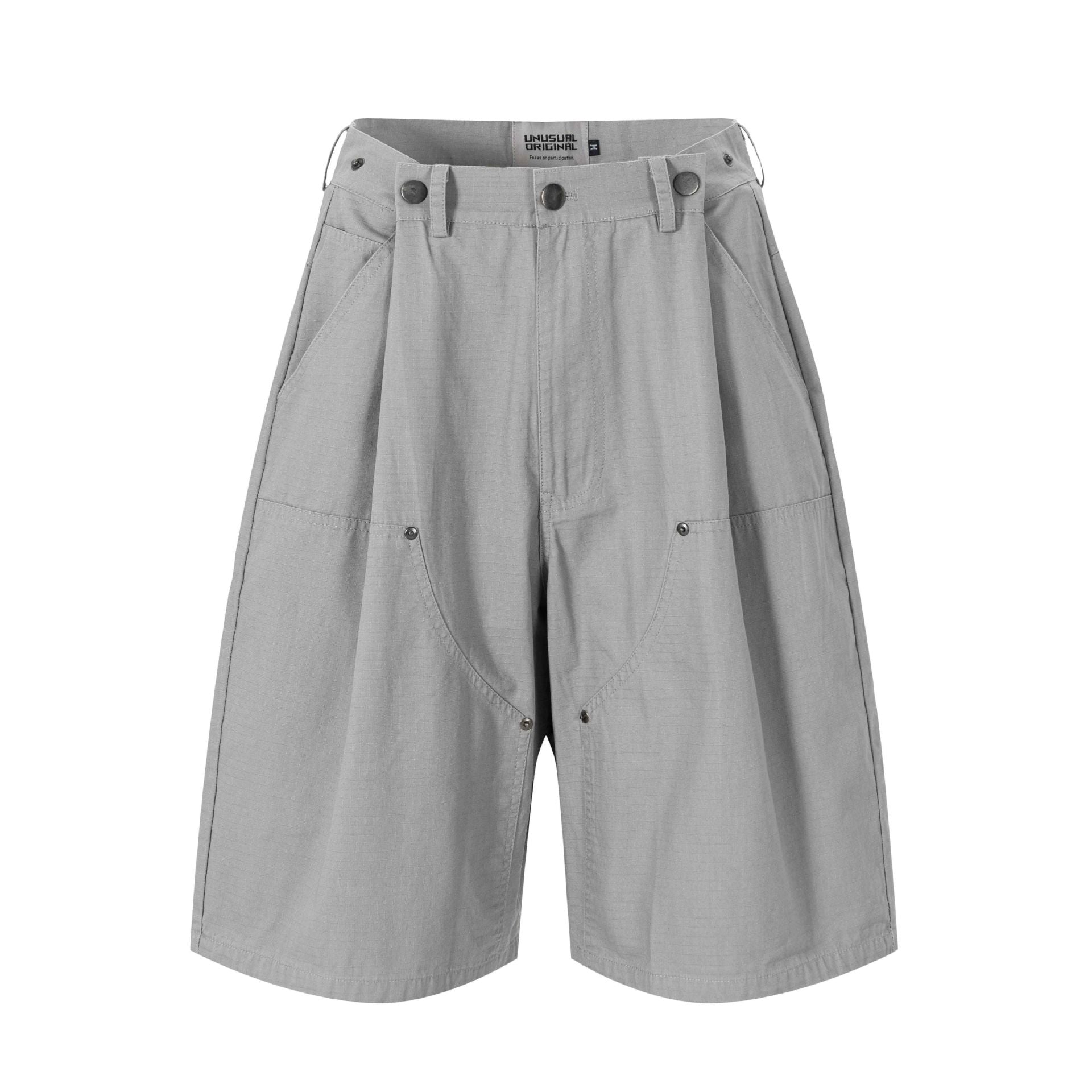 Unisex Loose Paratrooper Cargo Shorts Cotton Blend