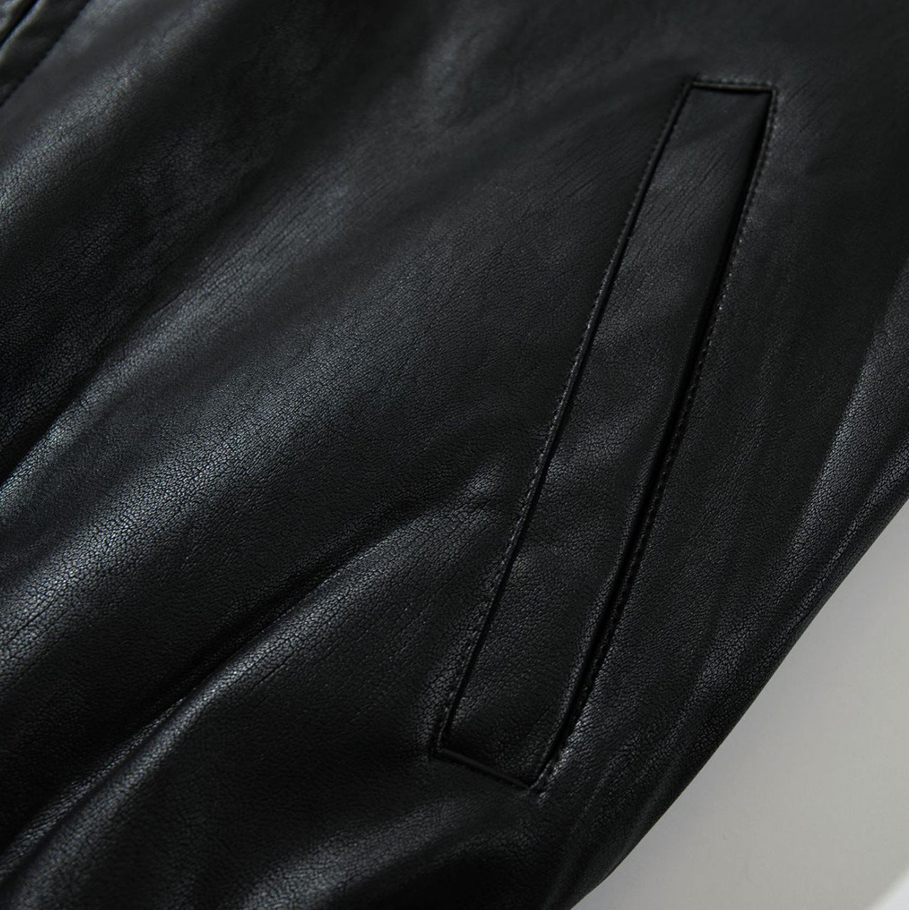 Urban Street Style Loose Fit Jacket With Flip Collar Black Long Sleeve