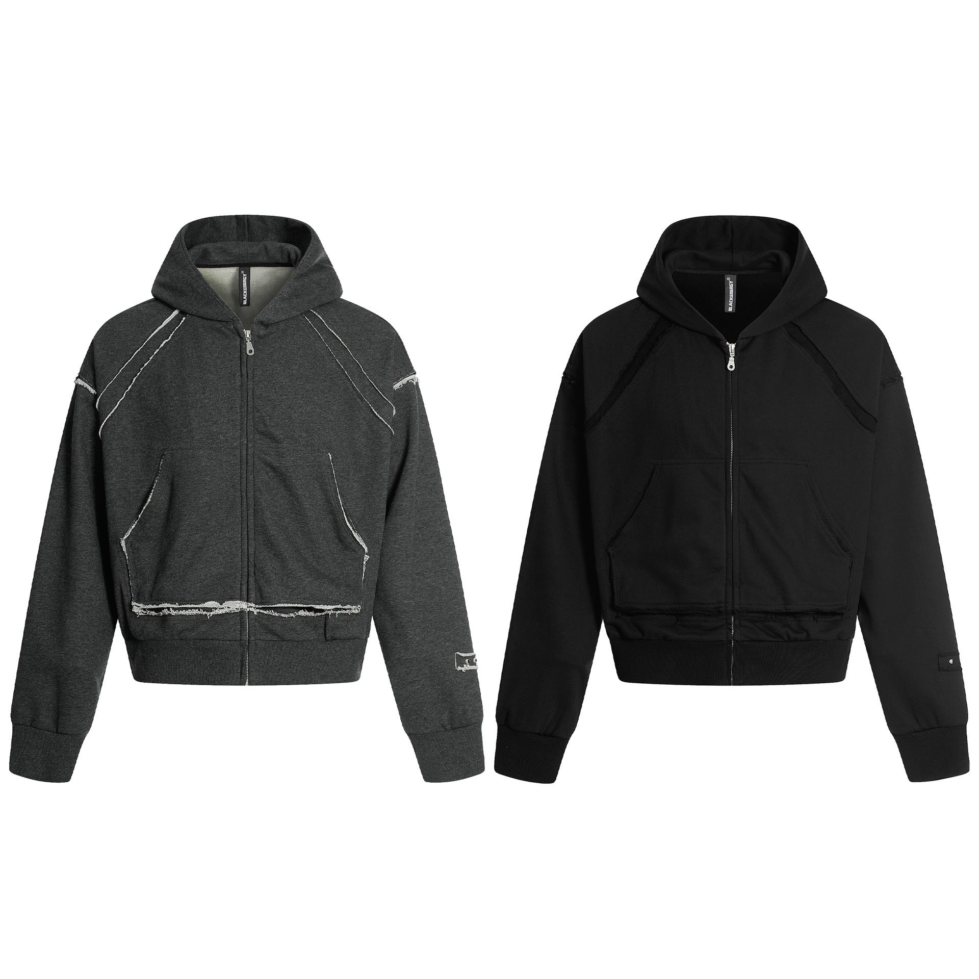 Street Style Hooded Sweatshirt Jacket For Men Loose Fit Cotton Versatile