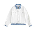 Street Style Plaid Spliced Cotton Jacket For Autumn Loose Fit Fashion