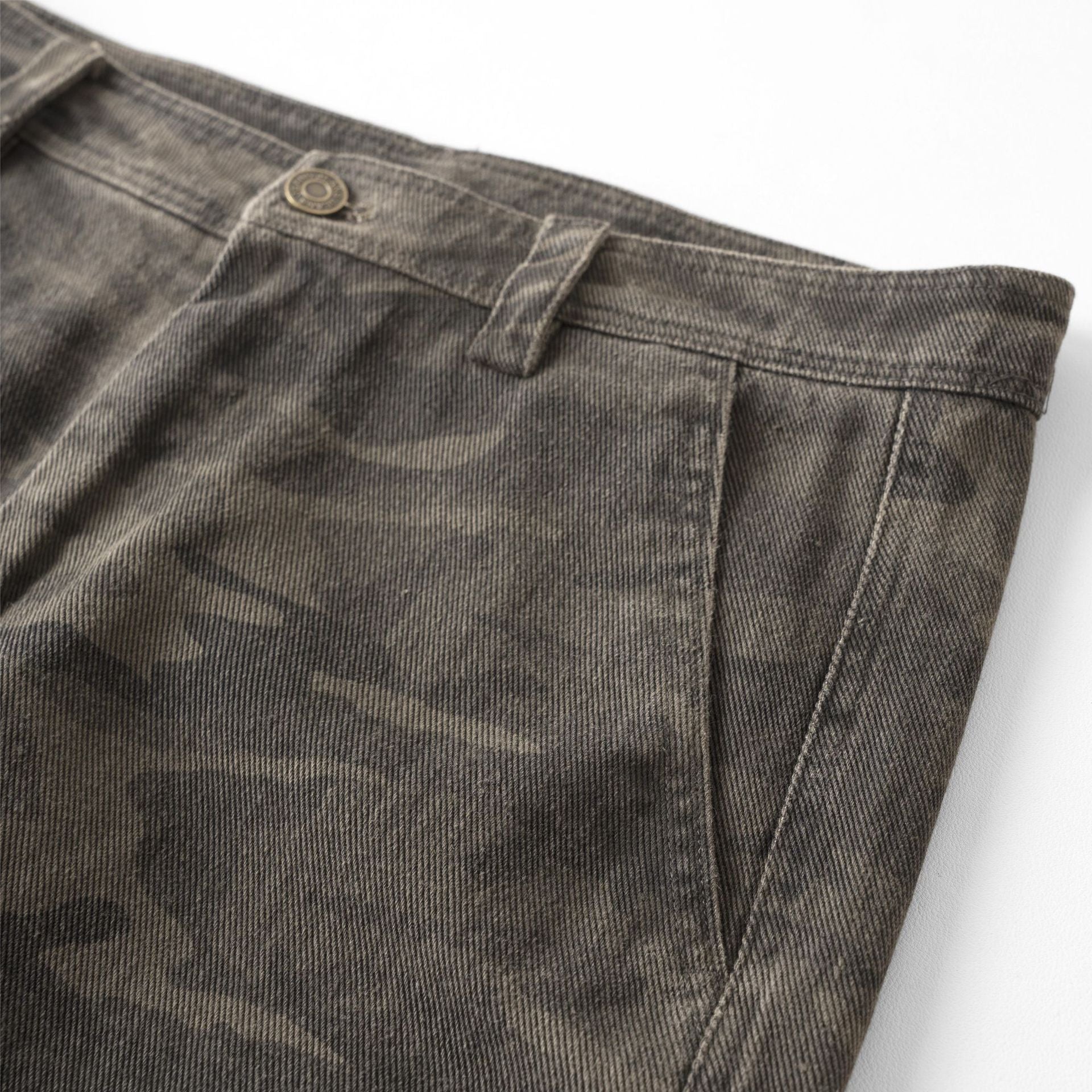 Faded Camouflage Street Style Loose Fit Work Pants For Men