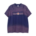 Gradient Deconstruction Splicing Short Sleeve Shirt For Men