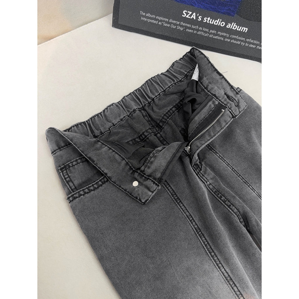 Lightweight Ice Silk Pants With Straight Leg Fit And Drawstring Waist
