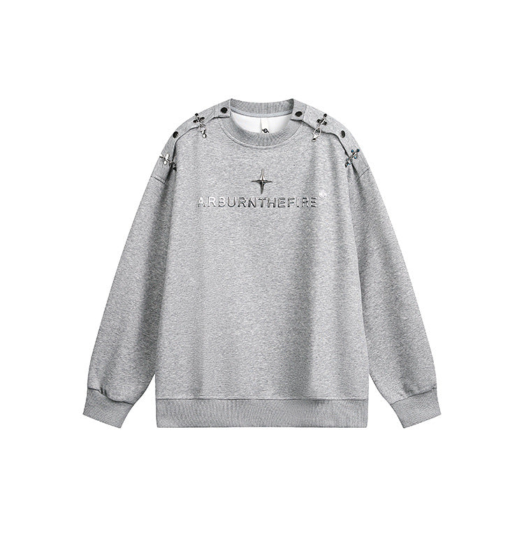 Eon Modish Street Style Loose Crew Neck Sweatshirt