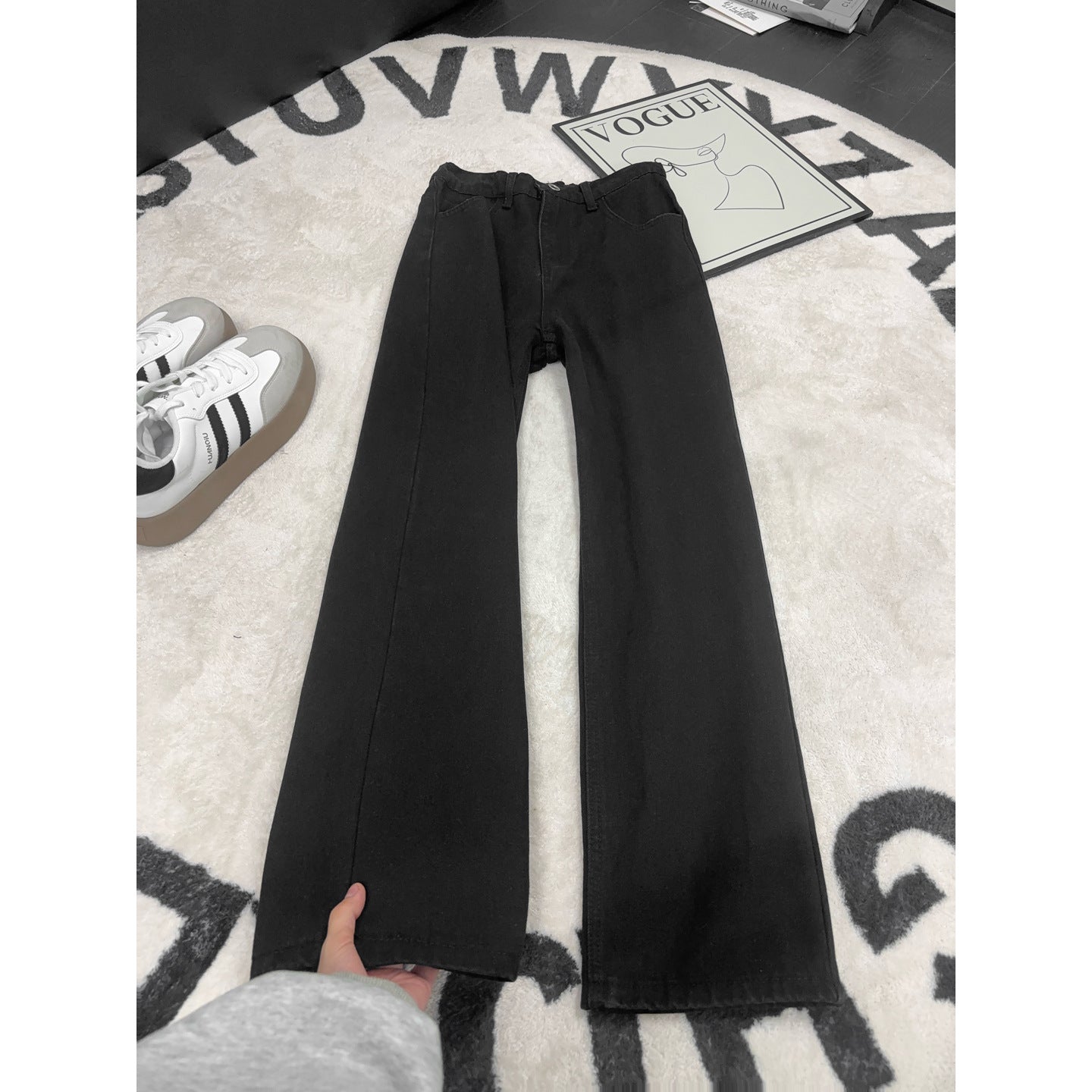 Men's Denim Pants Stretch Slim Fit Tapered Straight Leg High Street Style Cotton