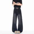 Patchwork Jeans For Men Trendy Washed Wide Leg Pants
