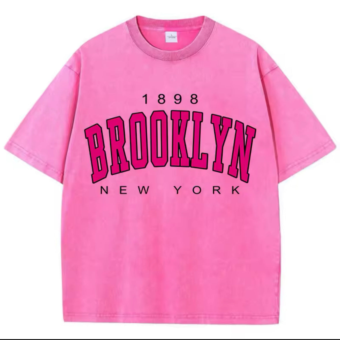Washed Loose Top For Women Cotton Short Sleeve Round Neck Japanese Korean Casual