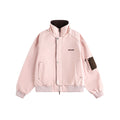 Street Style High Street Jacket With Stand Collar Versatile Pink And Dark Blue
