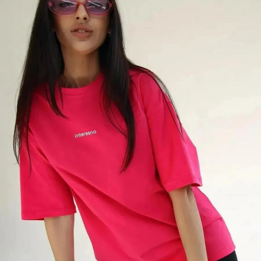 Loose Letter Printed Short Sleeve Cotton T Shirt For Women Casual Wear