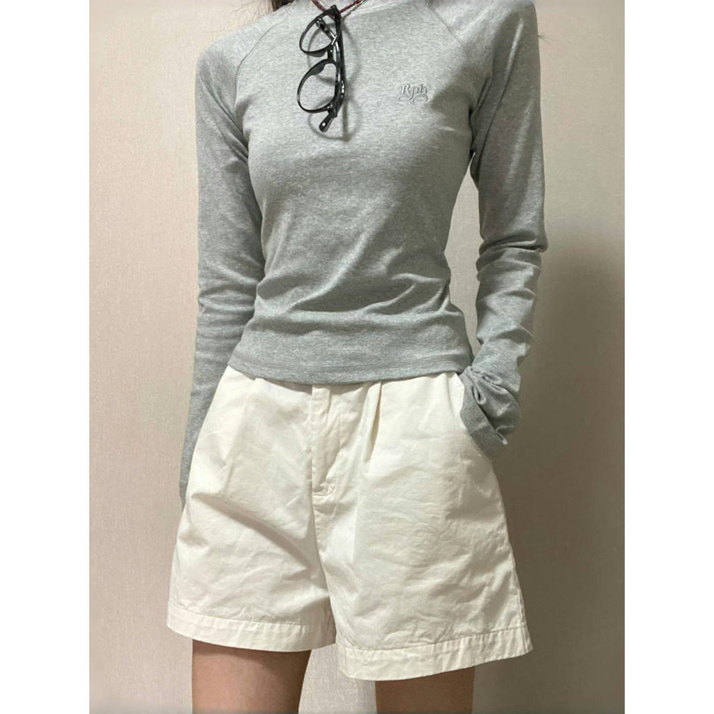 Womens A Line Three Quarter Length Shorts Wide Leg Cotton Blend Casual