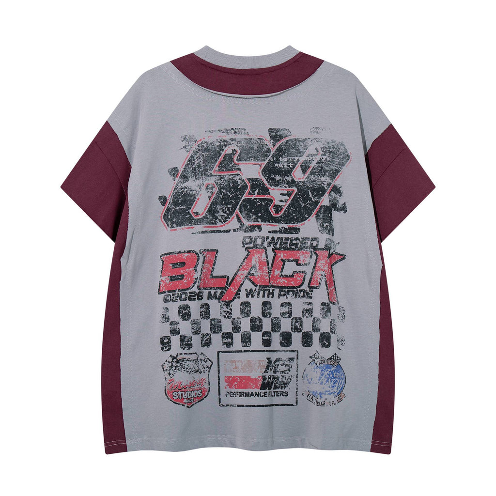 Mens Floral Cotton Blend Short Sleeve Tee Round Neck Pullover Casual