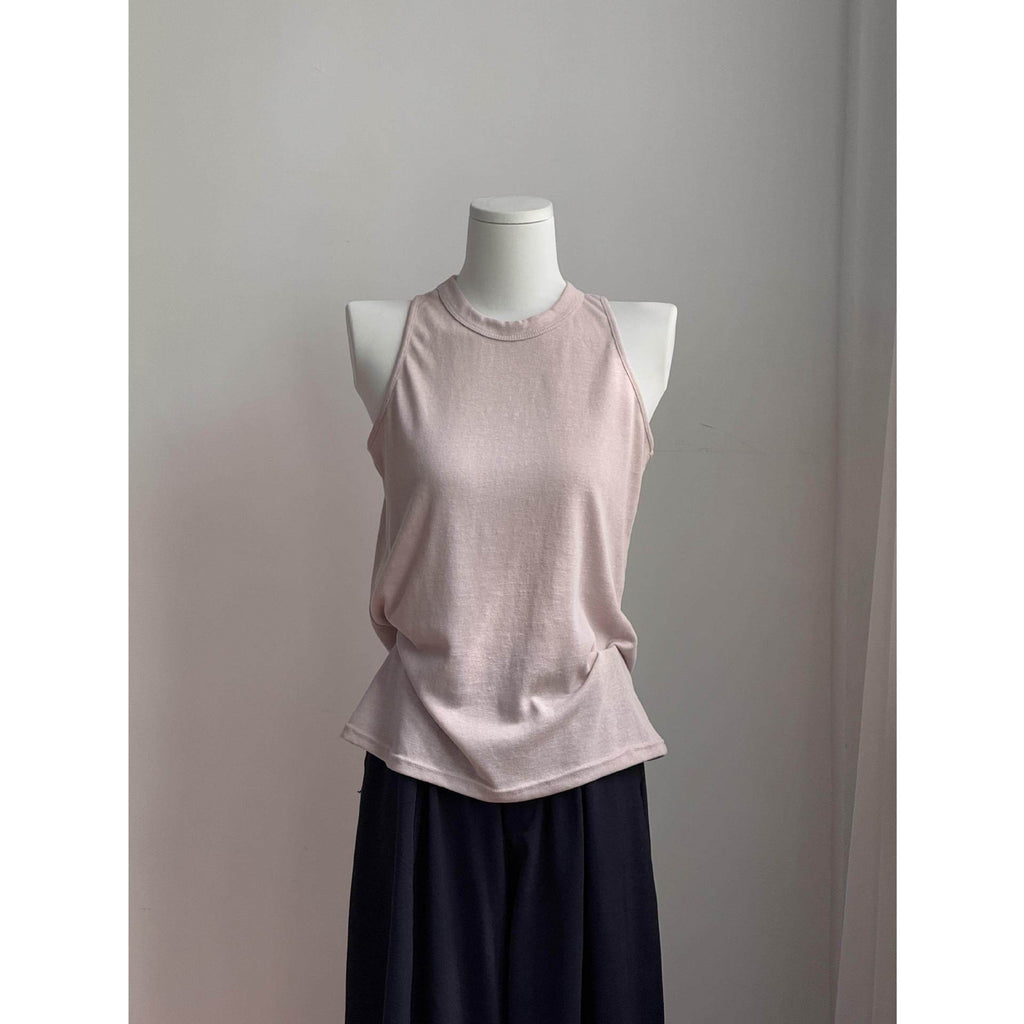 Relaxed Lotus Pink Short Sleeve Top Button Closure Korean Japanese Casual