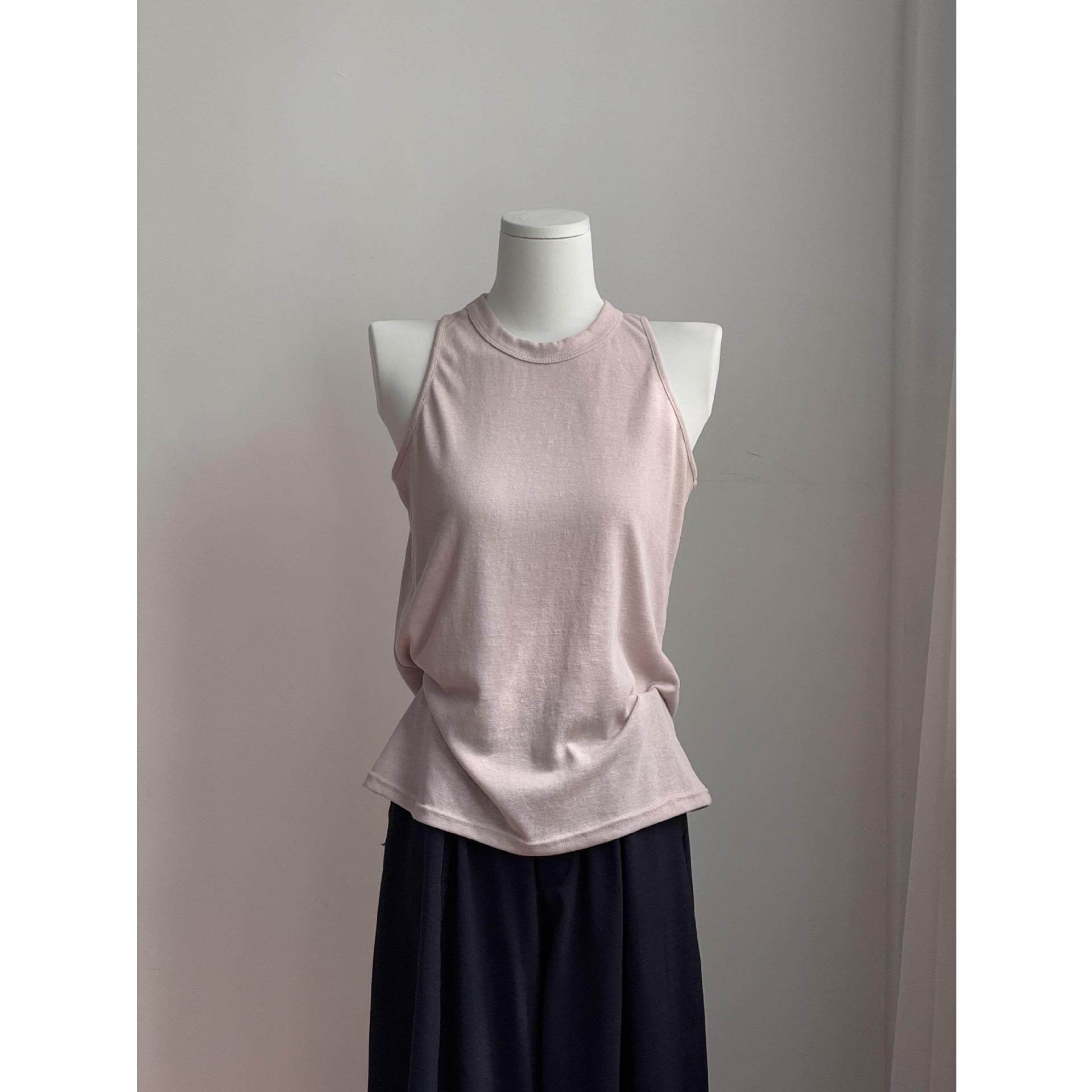 Relaxed Lotus Pink Short Sleeve Top Button Closure Korean Japanese Casual