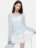 Women's Long Sleeve Sun Protection Cover Up Top Polyester Lightweight Loose Fit