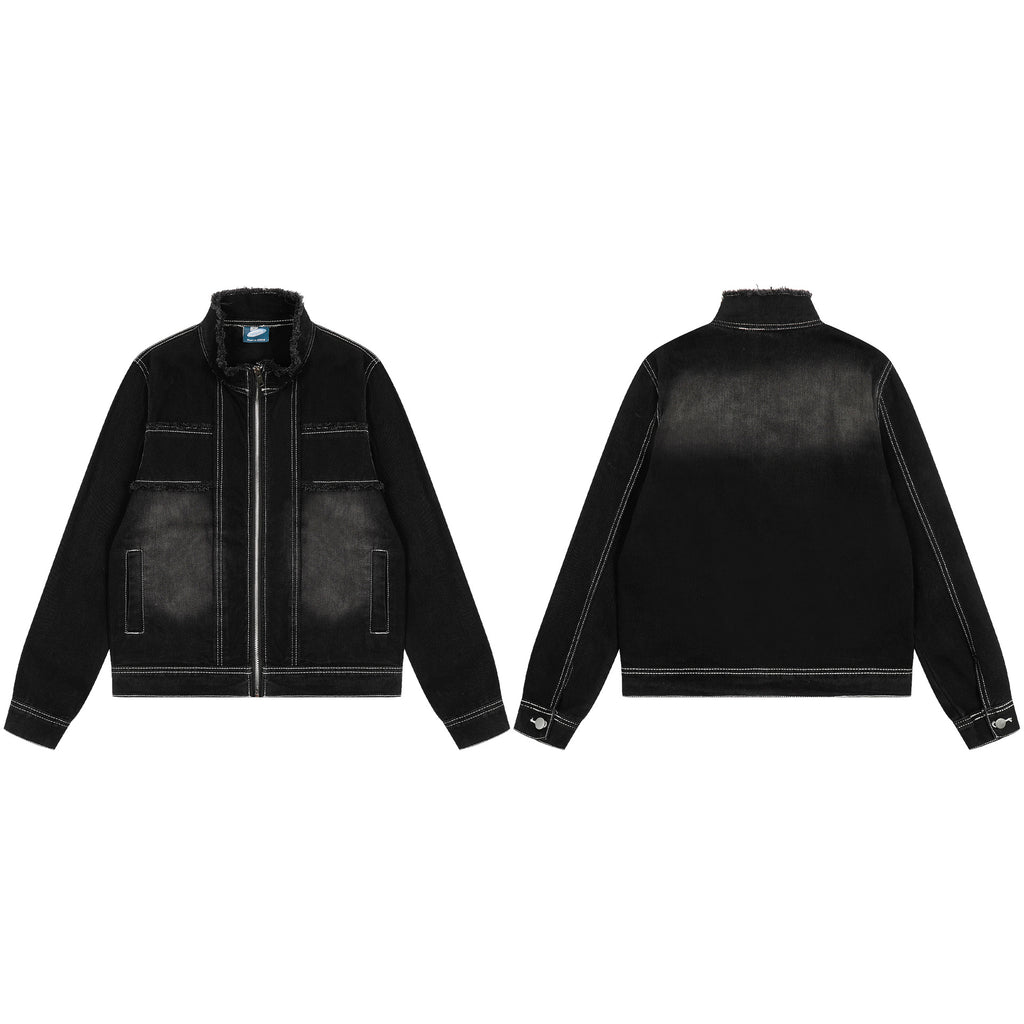 Eon Modish Street Style High Street Jacket For Autumn Black