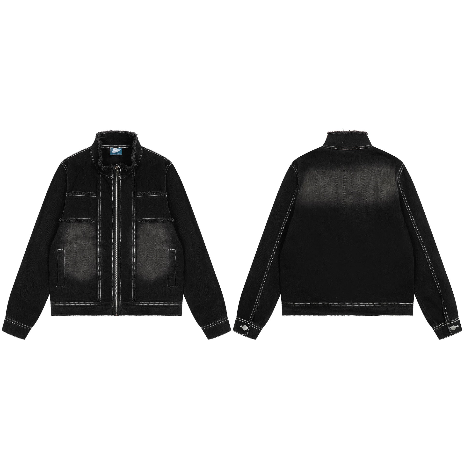 Eon Modish Street Style High Street Jacket For Autumn Black