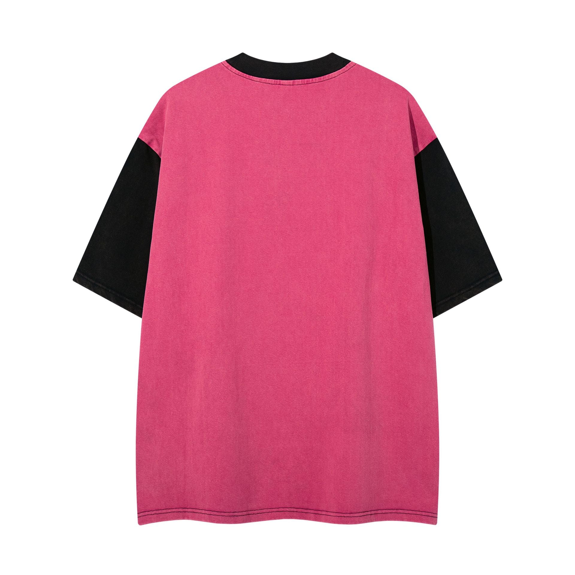 Alien Splicing Short Sleeve Shirt With Fragmented Flowers Pattern