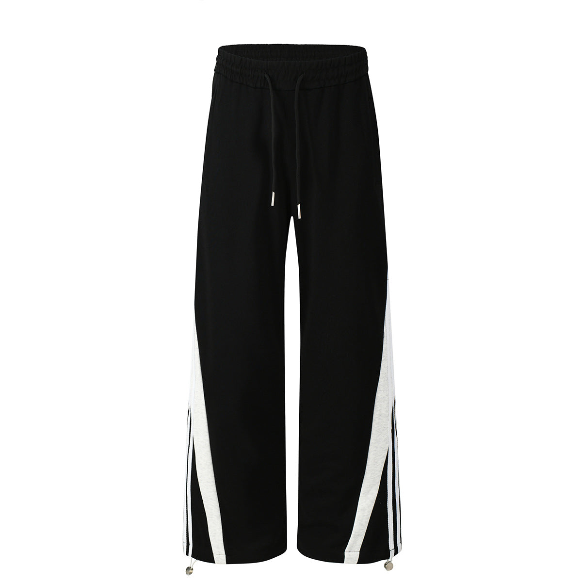 Street Style Long Pants With Unique Design Retro Pattern Mid Waist