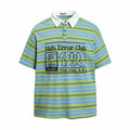 Mens Daisy Print Striped Short Sleeve Shirt Floral Cotton Blend