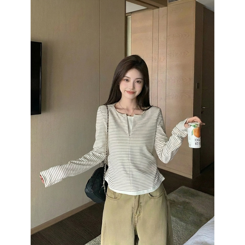 Apricot Womens Half Zip Top Long Sleeve Slim Fit Layering Tee