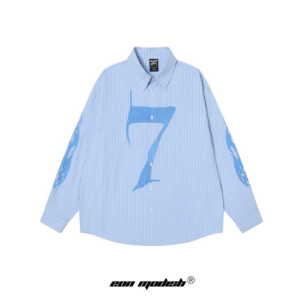 Street Style Plaid Loose Fit Long Sleeve Shirt For Men