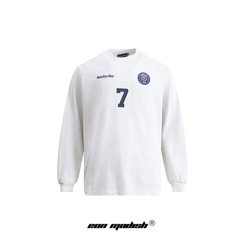 High Street Style Long Sleeve Cotton T Shirt For Men Casual Fit
