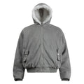 Grey Street Style Hooded Loose Fit Jacket For Youth Autumn Wear