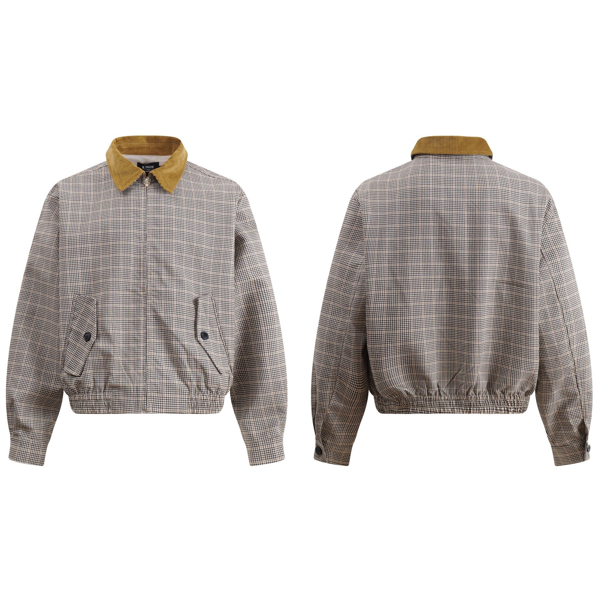 Street Style Plaid Loose Fit Jacket for Autumn Youth Fashion