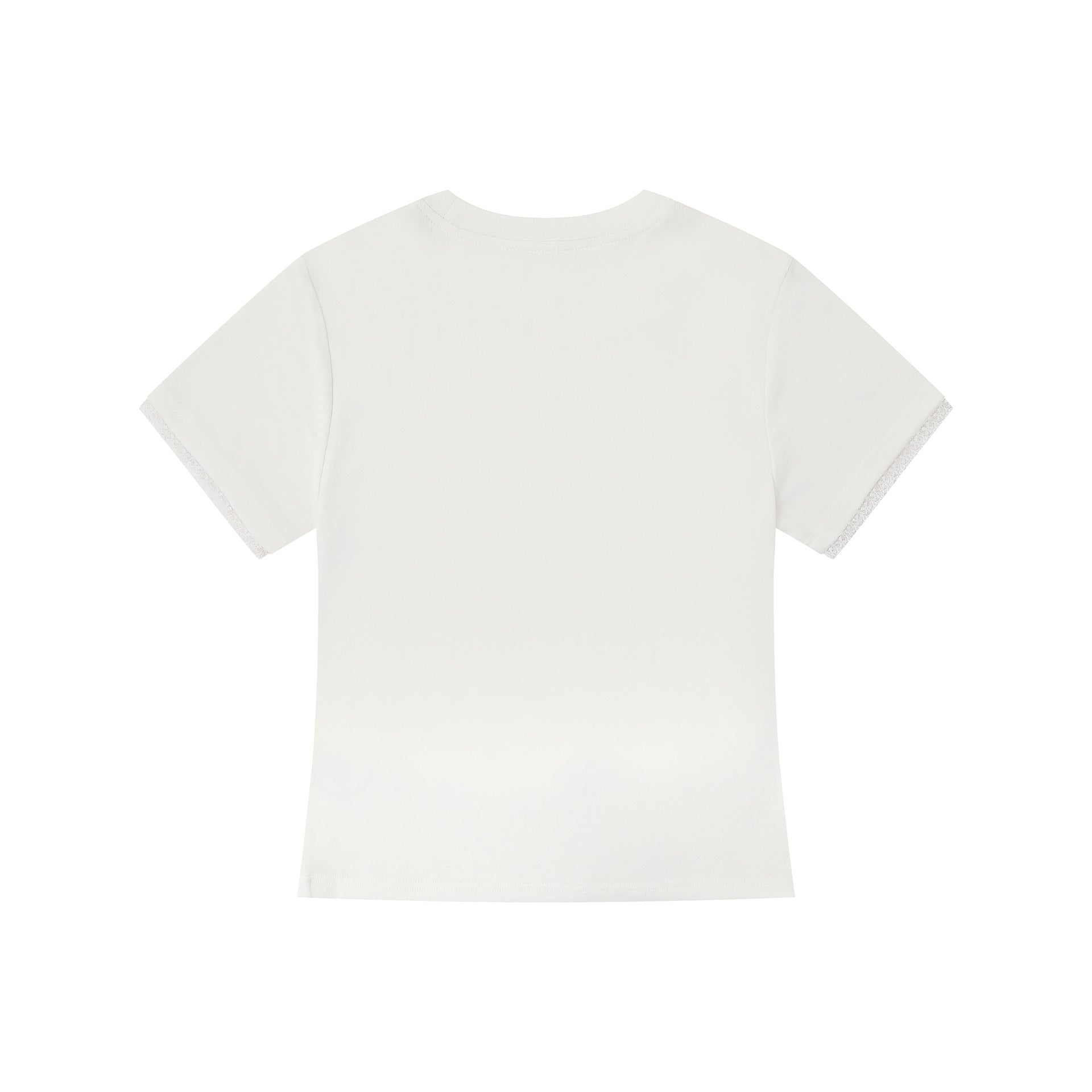 Glitter Print Hooded Crop Top Tee for Women with Lace Cuff