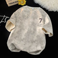 Men Retro Casual Short Sleeve T Shirt Round Neck Loose Fit Digital Pattern