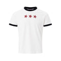 Floral Star Slogan Short Sleeve Cotton Blend Tee For Casual Wear