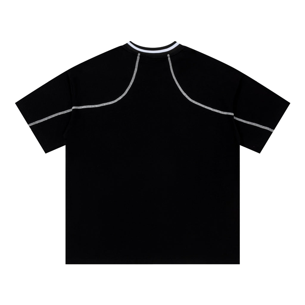 Letter Print Floral Short Sleeve Cotton Blend Shirt For Casual Everyday Wear