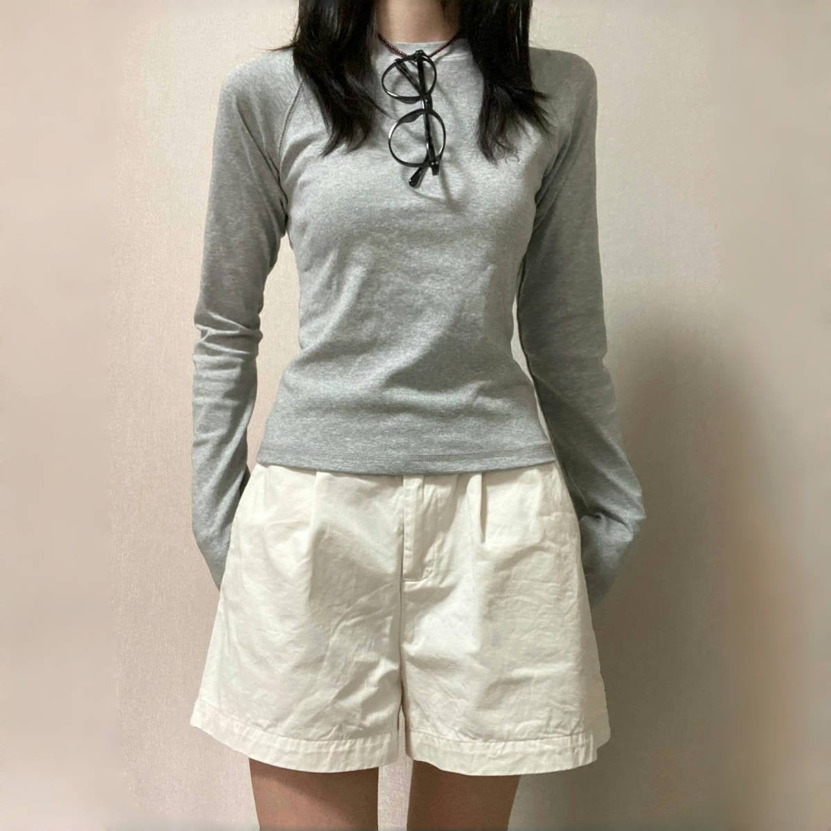 Womens A Line Three Quarter Length Shorts Wide Leg Cotton Blend Casual