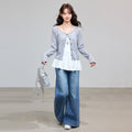 Women Long Sleeve Sun Protection Cardigan Open Front With Polka Dot