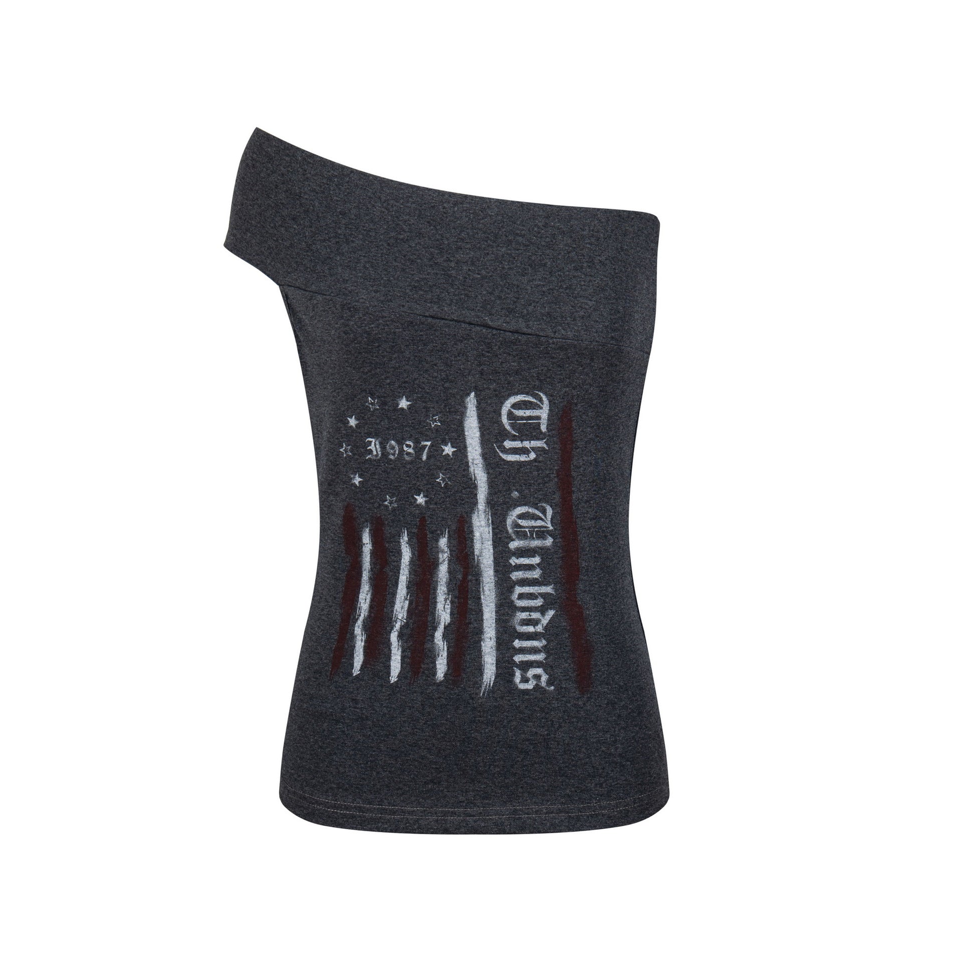 Womens Casual Slim Fit Graffiti Print Tee With Multi Way Wear