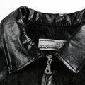 Eon Modish Street Style Loose Jacket With Turn Down Collar Black