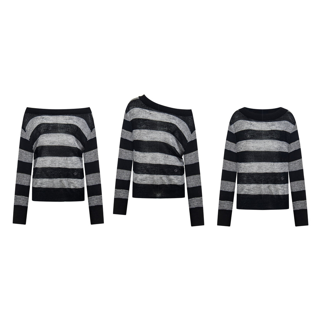Men Color Blocked Stripe Hoodie Casual Autumn Long Sleeve Anime Cartoon Print