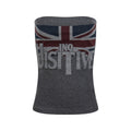 Flag Letter Print Crop Top For Women Cotton Blend Short Sleeves